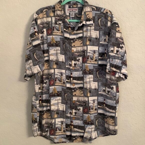 Boca Classics Short Sleeve Bottoms Down Men’s Shirt Size XL - Picture 2 of 8